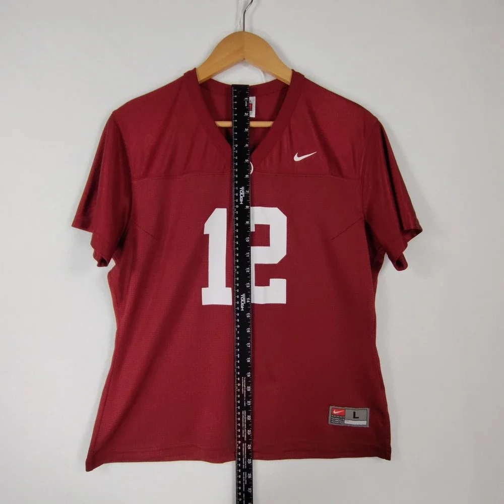 Nike Alabama Crimson Tide Jersey Womens Large Red 12 Football Top
